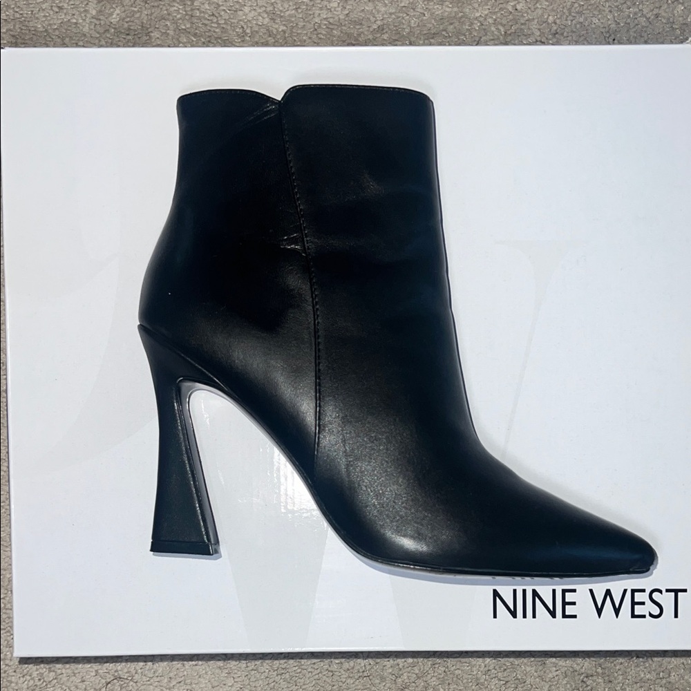 Nine West Torrie Black Heeled Ankle Boots